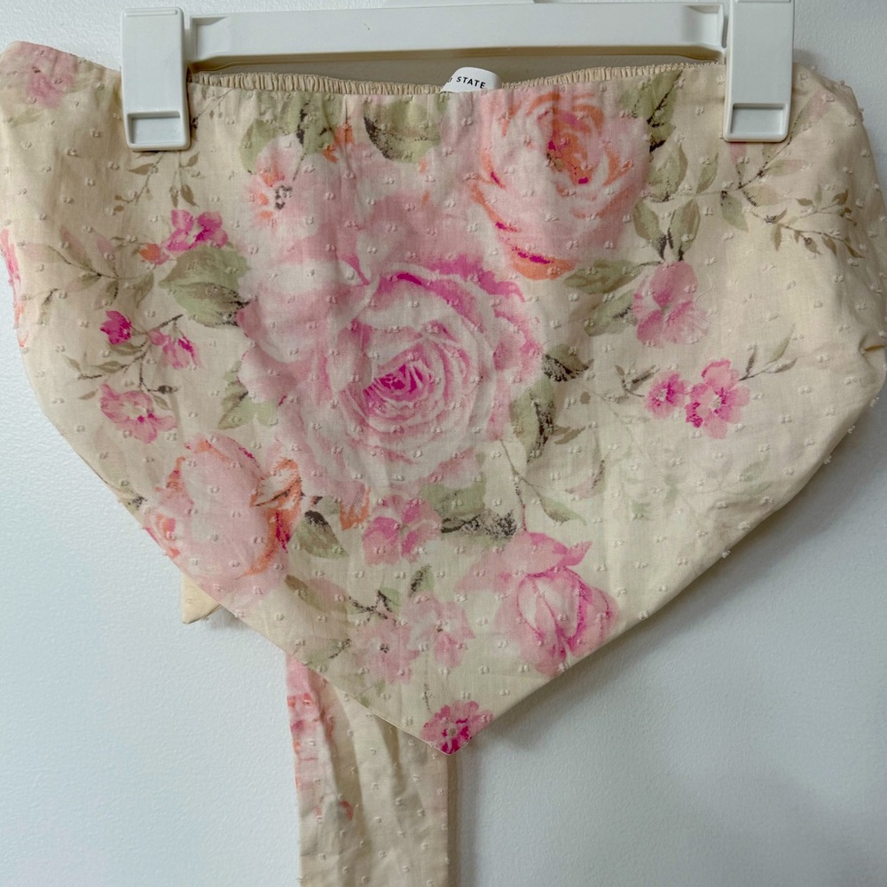 Altar'd State Floral Strapless Top